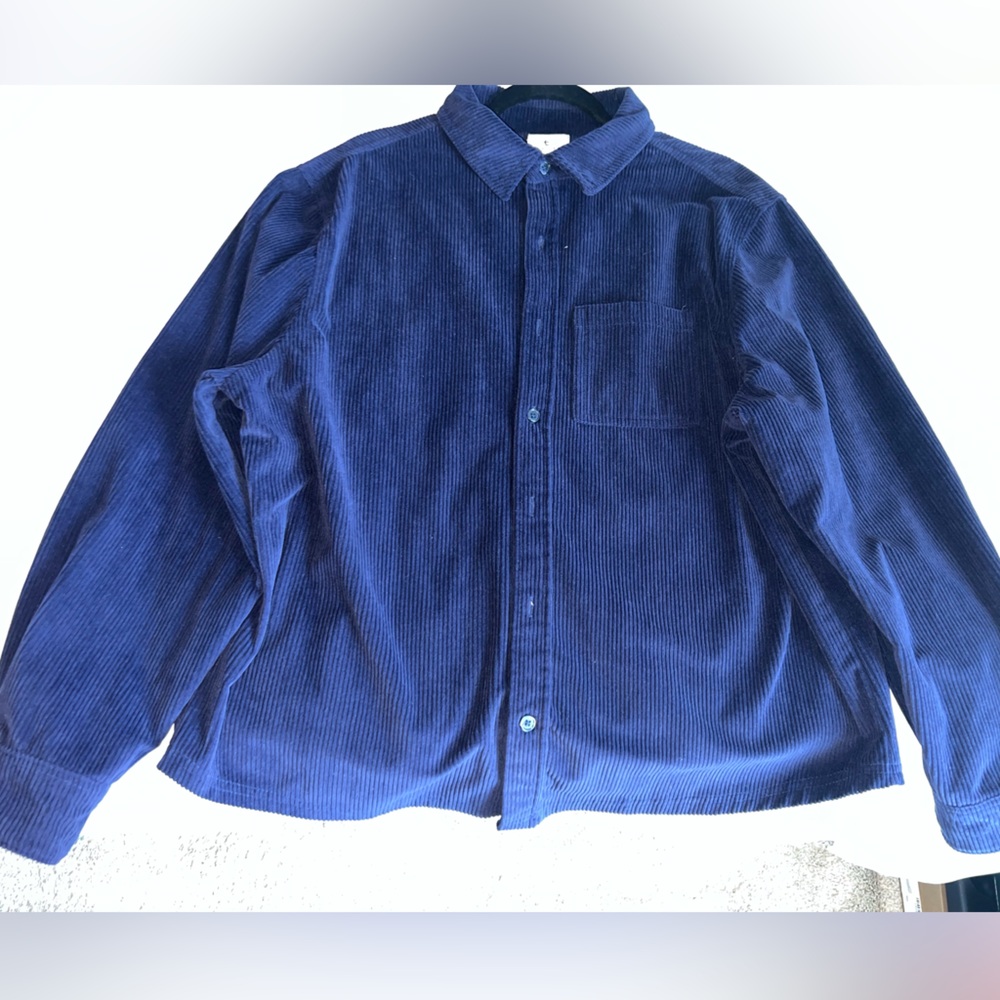 True Craft Navy Blue Knit Collar
